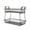 Black, variant on Tuphregyow Detachable 2-Tier Metal Wire Fruit Basket Stand for Kitchen Counter - Bread, Vegetable, and Produce Storage Bowl Holder Black