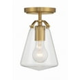 thumbnail image 2 of Crystorama Voss 1 Light Luxe Gold Semi Flush Mount - 5.75"W x 9.25"H x 5.75"D, 2 of 11