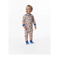 thumbnail image 2 of Sleep On It Infant Boys 2-Piece Super Soft Jersey Snug-Fit Pajama Set with Matching Socks - Sea Ya! Octopus - White, 12M, 2 of 3