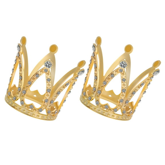2 Pcs Little Crowns for Bouquets Decor Dainty Classic Style Bride
