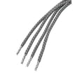 thumbnail image 4 of INSPIRE CHIC 2 Paires Lacets Ronds Élastiques Réfléchissants Unisexes pour Espadrilles Gris Foncé 100 cm/39.5 Pouces, 4 of 5