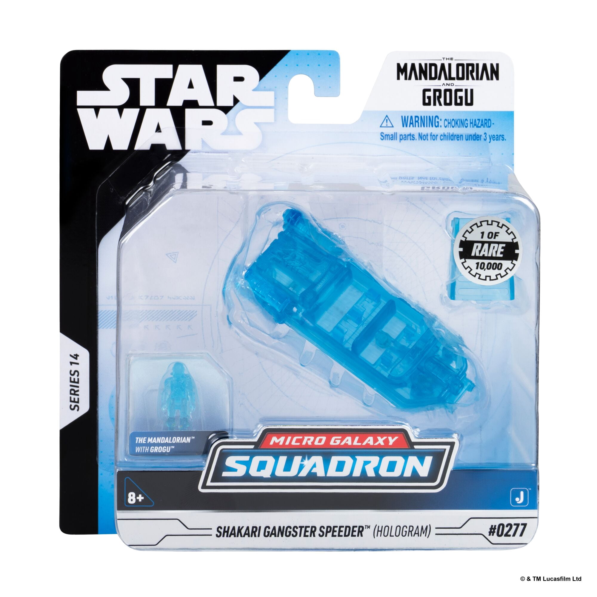 Star Wars™ Micro Galaxy Squadron Shakari Gangster Speeder (Hologram) - 3-inch Rare Edition Vehicle with 1-inch Micro Figure Accessory