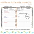 thumbnail image 3 of Planner 2026-2027 Calendar Notebook(Jul.2026-Jun.2027,6.3"x8.5") Weekly Monthly Planner for Women Men 2026-2027 Planner Supplies-Flower, 3 of 9