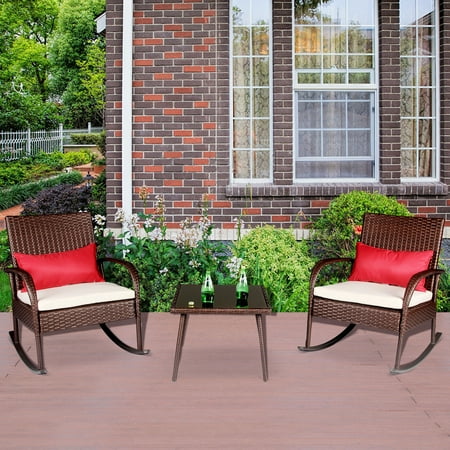 wicker bistro rocking rattan chairs cloud chair mountain coffee piece glass furniture table outdoor