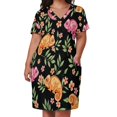 thumbnail image 3 of Chameleon Floral Pattern Loose Pocket Dress Dresses Summer Summer Dresses for Women, 3 of 9