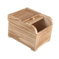 thumbnail image 2 of DOLITY Rice Dispenser, Wooden Cereal Container, Storage Dry Storage Rice Container Box, Container for Rice, Beans, Grains Light Brown, 2 of 9