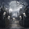 thumbnail image 2 of CASAFUN Halloween Hanging Ghost, Horror Hanging Skeleton White Gauze Thicky Hanging Halloween Props Yard Holy Day, Halloween Outdoor Decorations, 2 of 6