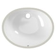 thumbnail image 6 of 16" x 19.63" Oval Undermount Bathroom Sink Vanity in White, Durable Ceramic Constuction, Space-Saving, Overflow-Proof, Modern Design, 6 of 9