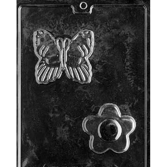 Grandmama's Goodies F088 Butterfly Flower Soap Bar Chocolate Candy Soap Mold with Exclusive Molding Instructions