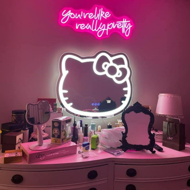 Impressions Vanity Hello Kitty Rechargeable LED Lighted Handheld Mirror  (White)