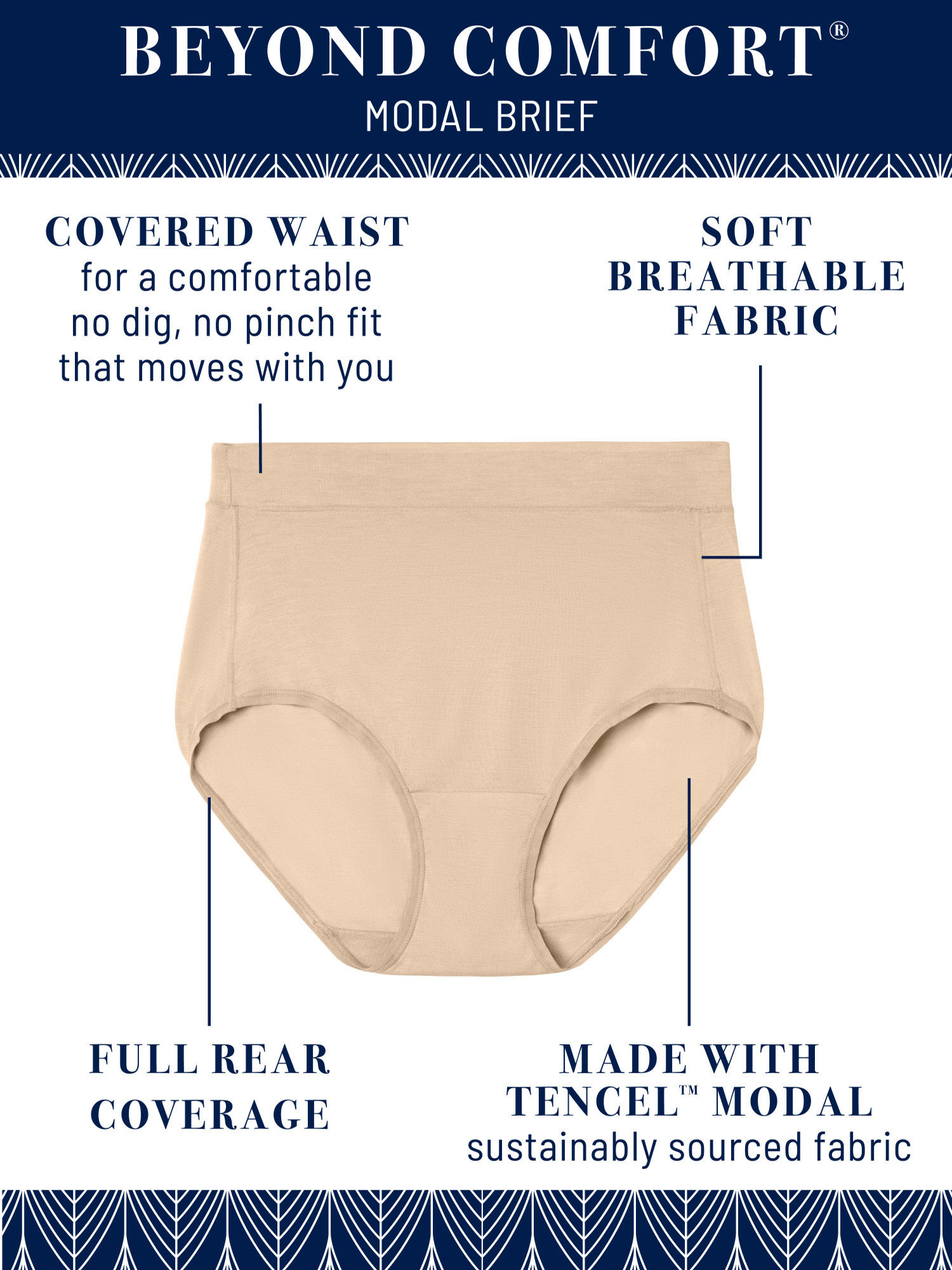 Vanity Fair Women's Beyond Comfort Modal Brief Underwear - image 4 of 6