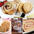 thumbnail image 3 of Aoderda Large Swiss Roll Cake Mat, Flexible Silicone Baking Sheet, 14.17x11 in, Brown-1, 3 of 7
