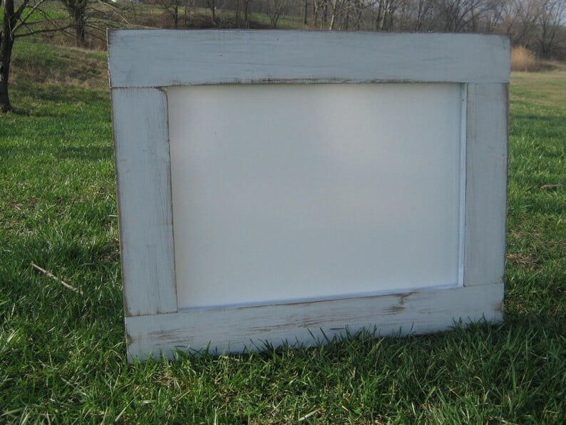 white distressed hanging dry erase board 16x20"rustic dry erase board