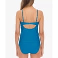 thumbnail image 3 of Salt + Cove TEAL BLUE Juniors' Tie-Front Tankini Swim Top, US Small, 3 of 3