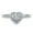 White Diamond, variant on Heart Shaped Moissanite Zircon Ring White Gold Plated Inlaid Engagement Gift For Anniversary For All Occasions