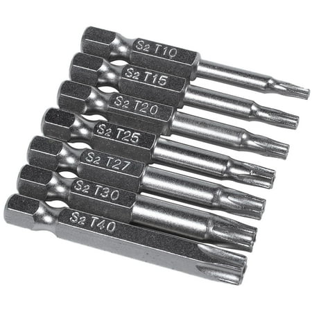 

7Pcs Set Star Bit Screwdriver Drill Bits Screw Driver Magnetic 1/4Inch Hex Hand Tools Five-Pointed Star Bore Hole