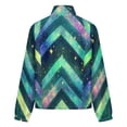 thumbnail image 6 of Jackets for Women Winter Coat Jackets Flannel Stand Collar Jacket(Colorful Chevron Pattern,Size:S-4XL), 6 of 7