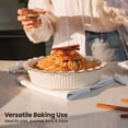thumbnail image 5 of Thyme & Table 9" Ceramic Pie Dish - White Ribbed, 5 of 12