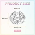 thumbnail image 2 of Uxcell 100Pcs 14mm Large Hole Glass Beads Clear for DIY Jewelry Making and Craft Projects, 2 of 6
