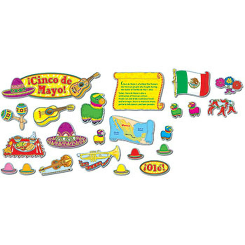 CD110056 Cinco De Mayo Mini Bulletin Board Set by Carson Dellosa