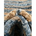 thumbnail image 3 of Unique Loom Braided Chindi Collection Area Rug (8' Round Blue and Natural/Natural), 3 of 6