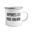 thumbnail image 2 of Funny Model Railroads 12oz Camper Mug, Happiness is a Model Railroad, Cool Gifts for Friends, Birthday Gifts, Birthday present, Gift ideas, Unique gifts, Personalized gifts, Handmade gifts, DIY gifts, 2 of 2
