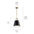 thumbnail image 2 of 52710BK Kichler Lighting Etcher - 1 Light Pendant-17 Inches Tall and 13 Inches Wide-Black Finish, 2 of 8