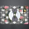 thumbnail image 2 of Rose Geometric Placemats Set of 4 Rectangle Table Mats Washable Heat-Resistant Place Mat for Kitchen Dining Table Decor Indoor Outdoor, 2 of 5