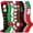 Red Green White, variant on 7 Pairs Copper Compression Socks for Women & Men Circulation 15-20 mmhg - Better Blood Flow, Swelling, Best Support for Medical, Running, Nursing