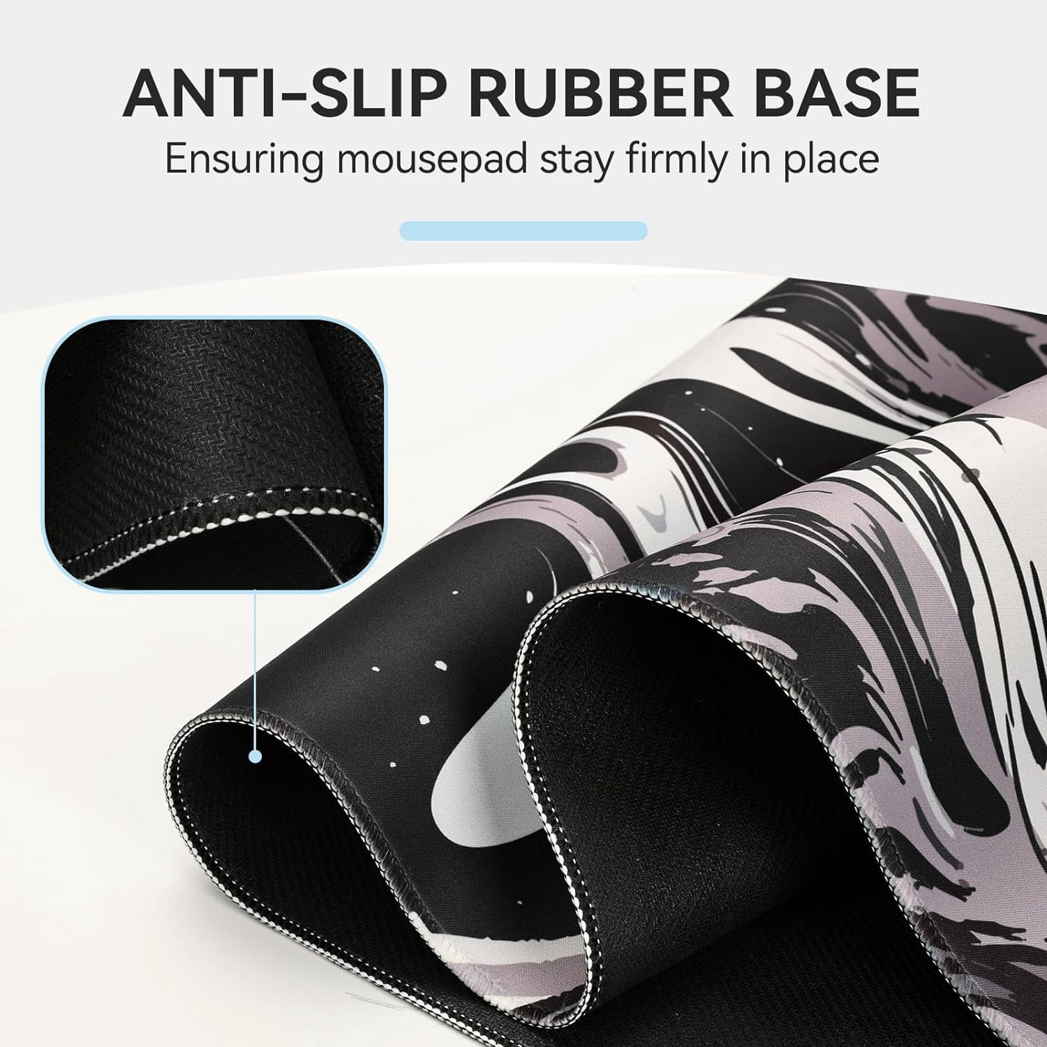 Mousepad, Extended Mouse Pad, Non-Slip Large Mouse Pad, Waterproof Desk Mat, XL Gaming Mouse Pad, Keyboard Pad for Laptop, Black and White Desk Pad, Mousepad for Home, Office 35.4''''x15.7''''
