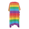 thumbnail image 2 of HELLHERO Polyester Womens Beach Coverups Kimono Cardigan Cover Up for Vacation Lightweight Quick Dry Rainbow, 2 of 6