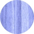 thumbnail image 1 of Ahgly Company Machine Washable Indoor Round Abstract Blue Modern Area Rugs, 8' Round, 1 of 4