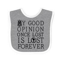 Inktastic Jane Austen Good Opinion Quote Girls Baby Bib