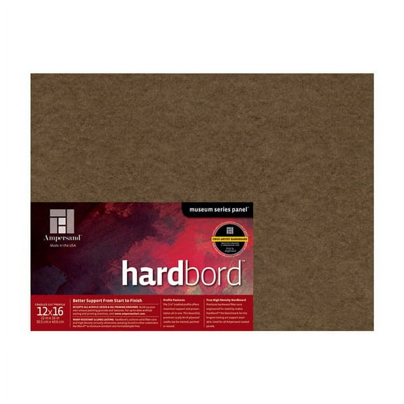 Ampersand Hardbord Panel - 12" x 16", 1-1/2" Cradled