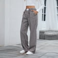 thumbnail image 5 of Bovemsi Wide Leg Pants Woman Women Striped Cotton Pajama Casual Plaid Trousers Beach Bottoms With Pockets Travel Pants, 5 of 9