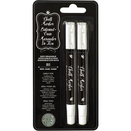 UPC: 0718813699075 | American Crafts Erasable Chalk Markers Wh 2Pk