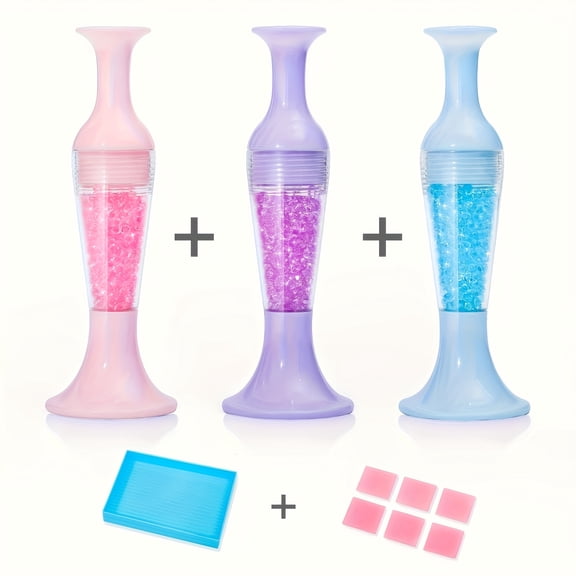 Diamond Painting Dot Pen Tool Set – Non-Automatic Stylus with Ergonomic Vase Shape Handle, Masonry Painting Applicator for 5D Cross Stitch Kits, Ideal Gift for Craft Enthusiasts