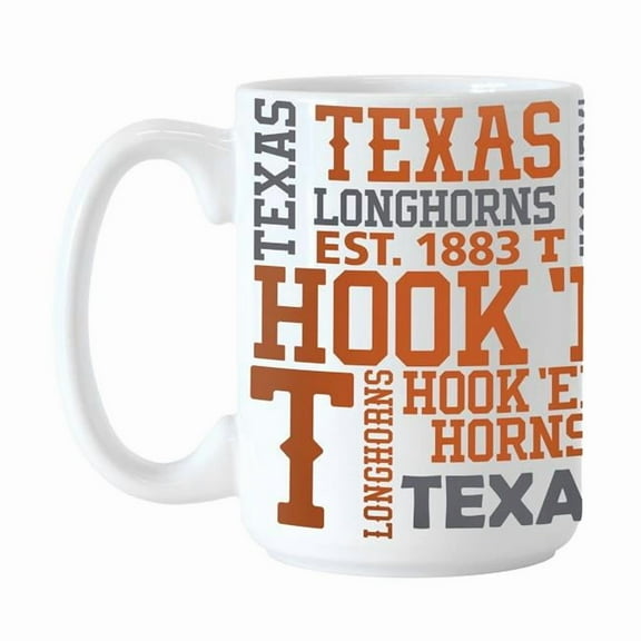 Logo Brands 218-C15M-5 Texas Longhorns 15 oz Spirit Sublimated Mug