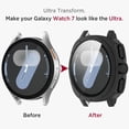 thumbnail image 2 of KOMI Full Case for Samsung Galaxy Watch 7 Case, Waterproof No Fog HD PC & Tempered Glass Screen Protective Face Cover for Galaxy Watch 7 44mm Case - Watch Ultra Appearance (Black), 2 of 7