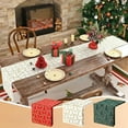 thumbnail image 7 of Christmas Table Runner, Holiday Table Decoration, Gold Embroidered Christmas Tree Design, Polyester Cloth Material, Machine Washable, Available, 180x28cm, Festive Dining Decor, 7 of 7