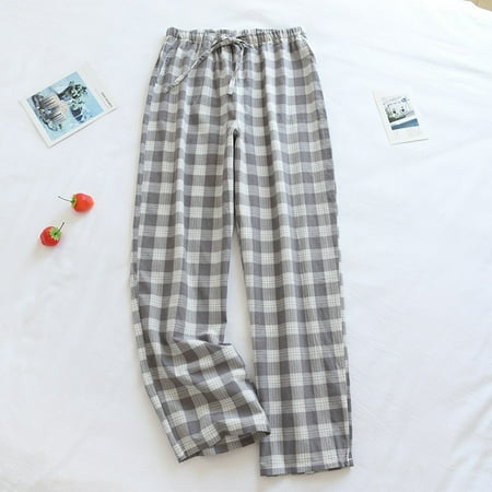 

Mens Cotton Flannel Plaid Pajama Sleep Pants Lounge Bottoms Trousers Nightwear