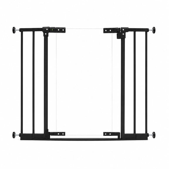 Toddleroo by North States StepSafe Clear Walk-Thru Gate for Toddlers and Babies, Graphite