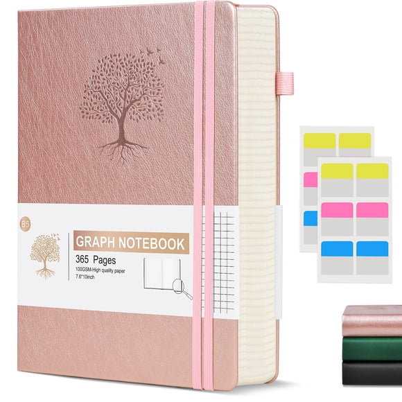 Cuaderno Ansopu B5 19x25 cm Papel Cuadriculado 360 Hojas Rosa