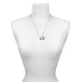 thumbnail image 3 of Delight Jewelry Goldtone Disc 1/2'' Number - 4 - Silvertone Script Initial Disc - V - Charm Necklace, 20"+3", 3 of 4