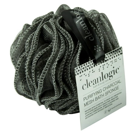 Clean Logic Purifying Charcoal Mesh Bath Sponge 1 ea