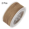 thumbnail image 3 of 2 Packs Nylon Thread Twine Beading Cord 2mm Extra-Strong Braided Nylon Crafting String 11M/36 Feet, Light Brown, 3 of 7