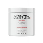 Codeage Multi Amino+ Powder, Liposomal EAA + Branched-Chain Amino Acid Powder Supplement, 6.15 oz