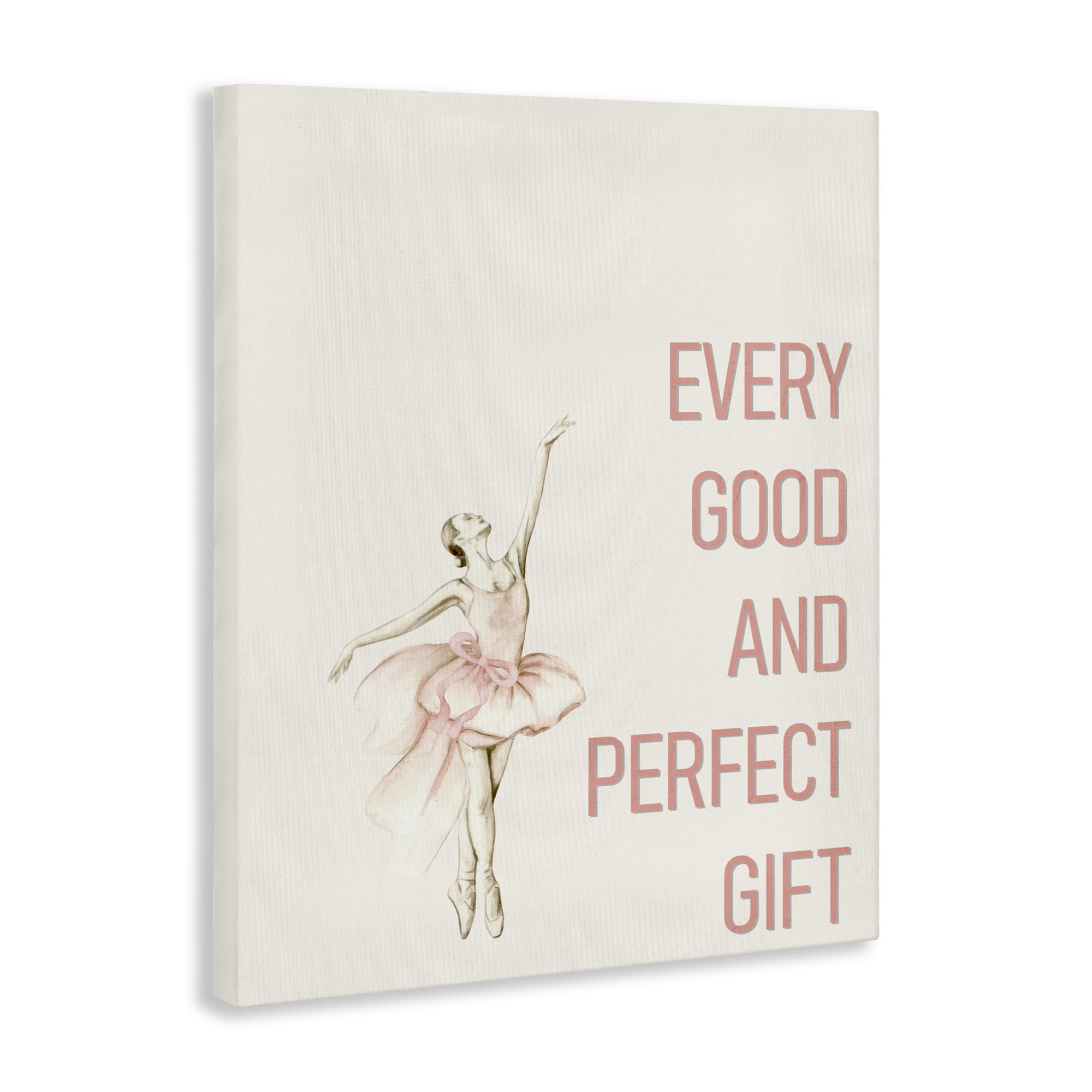 Good & Perfect Gift Ballerina Canvas Wall Art, design by Kim Allen