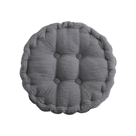 

Luckky Round Seat Cushions EPE Foam Filled Indoor Chair Pad Cushions for Home Office Dining Kitchen Dark Gray 15.7 x 15.7