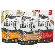 Wildway Keto, Vegan Granola | Variety 3 Pack| Certified Gluten Free Granola Breakfast Cereal, Low Carb Snack | Paleo, Grain Free, Non GMO, Dairy Free, No Artificial Sweetener | 8oz, 3 pack